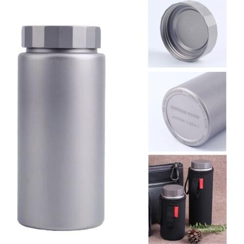 Titanium Sports Water Bottle Wide Mouth Drinking Bottle for Outdoor Camping Hiking Picnic Traveling 400ML Drinkware Water Bottle