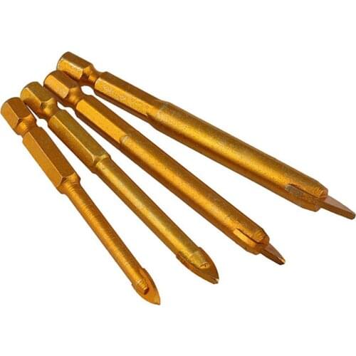6mm 8mm 10mm 12mm Chrome Steel Titanium Coated Carbide Spear Head Hex Glass Marble Tile Creamic Concrete Stone Spade Drill Bit