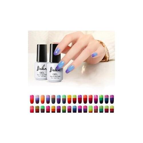 High Quality Belen 10pcs Temperature Change Color UV Gel Long Lasting Manicure Soak-off lacquer Nail Glue Nail Polish Finger Art