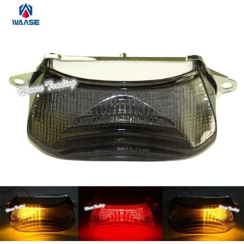 Waase E-Marked Rear Tail Brake Turn Signals Led Light Smoke For 1997-2005 HONDA Super Hawk 1000 VTR1000F VTR1000 Firestorm FV-F3