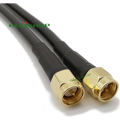 ALLiSHOP 0-3Ghz pigtail SMA male brooches plug to SMA male brooches plug low loss RG58 cable for Antenna extension quality