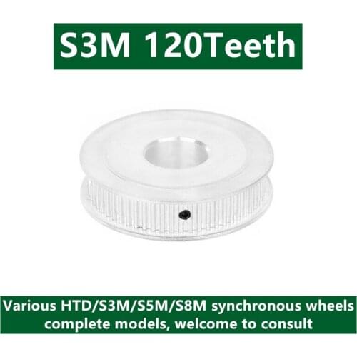 Arc 120 Teeth S3M Timing Pulley Bore 8-25mm for Width 15mm 3M Synchronous Belt S3M pulley gear wheel 120T S3M 120Teeth