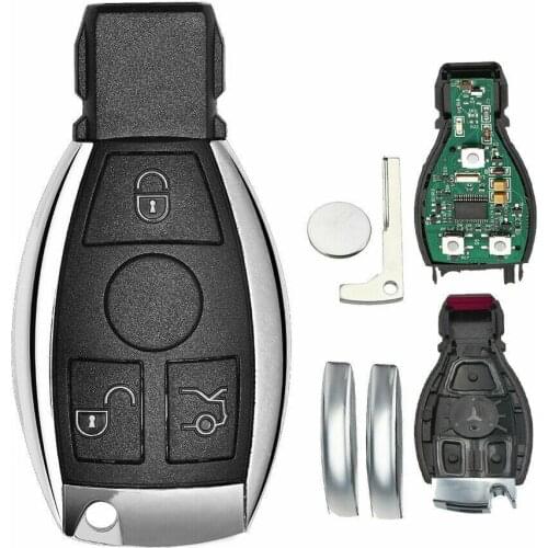 1pc Smart Remote Key Fob 433MHz For Mercedes-Benz BGA 2000+ BGA NEC Chip Blade 3 Button Car Keys Auto Replacement Parts