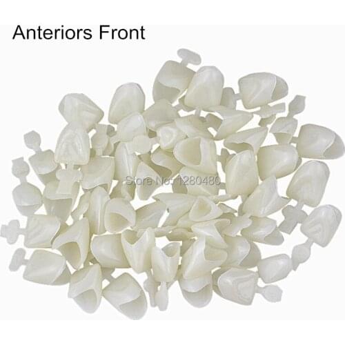 100 Pcs Dental Materials Mixed Type Temporary Crown Tooth Anteriors Front Nature Color Teeth Teeth Whitening Dentist Products