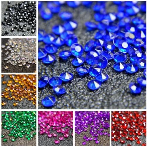 1000Pcs/lot 4.5mm Wedding Party Decoration Tiny Diamond Confetti Acrylic Crystals Confetti DIY Crafts Embellishments