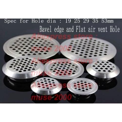 19 25 29 35 53mm steel Cabinet air vent water leaker washing table counter Carpet Steamers ventilation perforation round louver