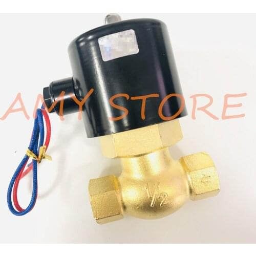 US-15 2L-15 1/2"BSPT 2Position 2Way NC Hi-Temp Brass Steam Solenoid Valve DC12V/24V AC24/36V/110V/220V/380V PTFE Pilot