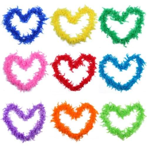 2yard Turkey Feathers Strip Fluffy Natural Turkish Plume Multi Color Feather Crafts For Wedding Party Bouquet Decoration