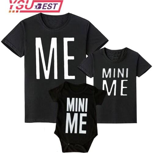 2020Matching Family Outfits ME MINI ME Father And Son Clothes Fashion Style Cute Pattern Family T Shirt Family Matching Outfits