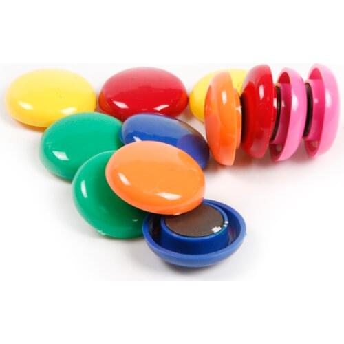 24Pcs Diameter 30mm Multi-color Round Magnets Sticker Office Whiteboard Notes Message Holder Sticker