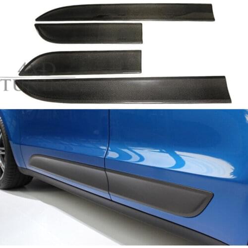 For Porsche Macan 2014 + High quality Carbon Fiber Door Side Moulding Trim Plate Cover 4pcs