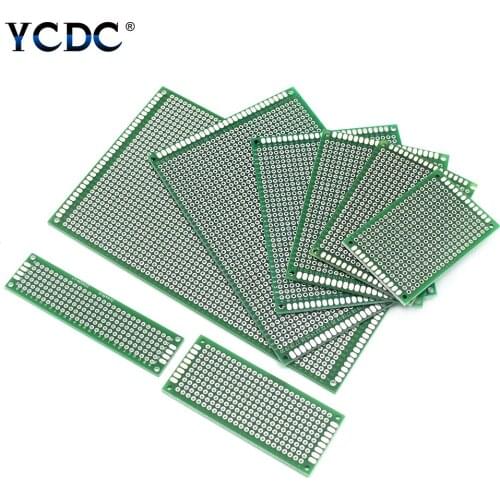 5pcs double Side Copper prototype pcb Universal Board Cave plate Circuit board 9x15 8x12 7x9 6x8 5x7 4x6 3x7 2x8 cm