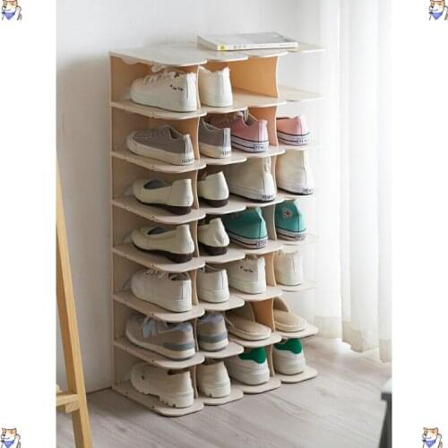 6-Layer Stackable Shoe Hanger Creative Foldable Space Saving Wardrobe Storage Rack Multi-layer Shoes Stand Organizers Cabinet