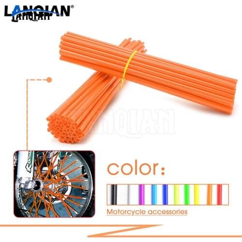 72 pcs Universal Motorcycle Dirt Bike Enduro Off Road Wheel Rim Spoke Shrouds Skins Covers For 65 85 80 160 125 250 450 500