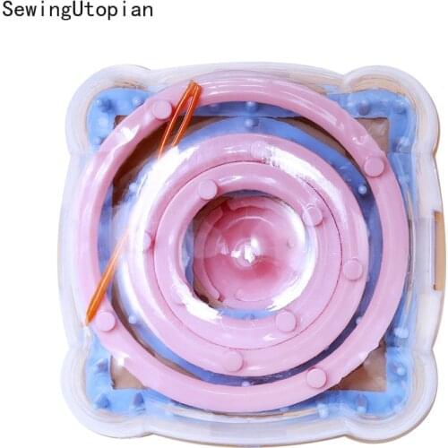 9PCS Knitting Loom Flower Pattern Maker Wool Yarn Needle Knit Hobby Loom Knitting Machine Sewing Tools 4.5CM 9CM