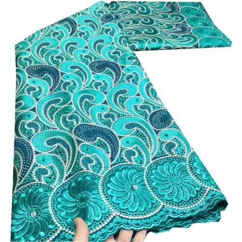 African Cotton Lace Fabric 2021 High Quality Lace Swiss Voile Lace Fabric With Stones Nigerian Dry Lace Fabrics Sewing TY-150