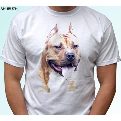 Printed T-Shirt Men Amstaff American Staffordshire Terrier - T Shirt Top Tee - Mens Womens Kids Baby O-Neck T Shirt sbz8027