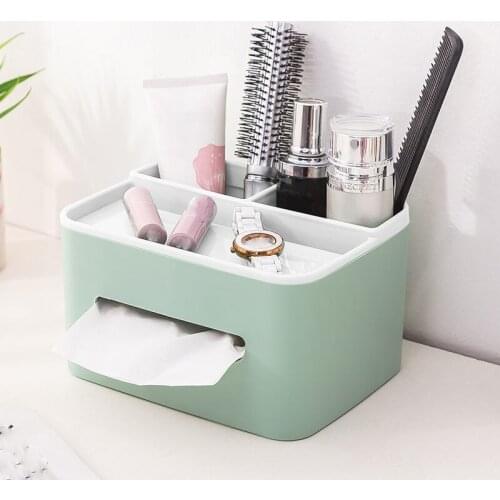 Multifunctional Tissue Box Simple Plastic Storage Box Paper Drawer Box Towel Holder Desktop Napkin Storage Container Home Decor