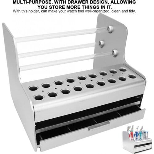 Multi-Function Watch Glasses Repairing Tool Storage Display Rack Holder Screwdriver Pliers Organizer Holder Case with Drawer New