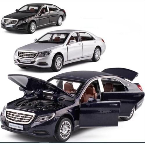 1/32 CaiPo Models for Mercedes Benz S CLASS S600 Diecast Model CAR Toys Gifts Pull Back Silver/Dark blue/Black Metal,Plastic