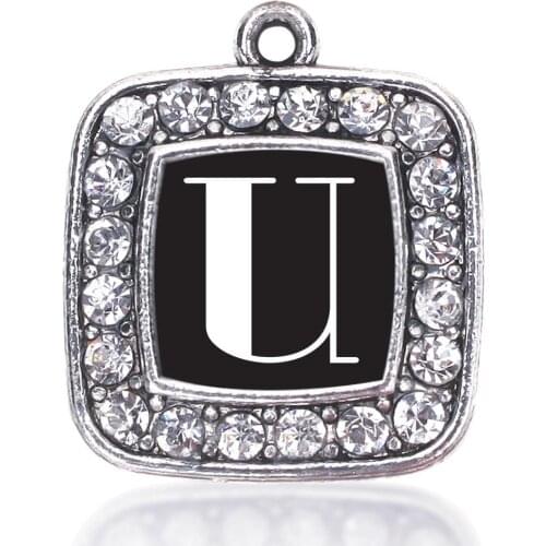 MY VINTAGE INITIALS - LETTER Z Y X W V U SQUARE CHARM