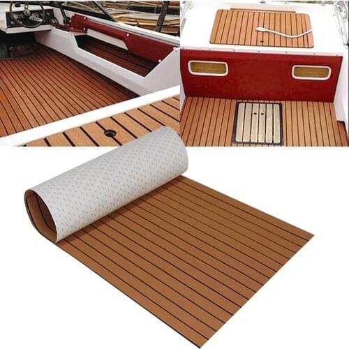 Decking EVA Foam Marine Flooring Boat Decking Self Adhesive Teak Sheet Marine Wood Floor Pad Carpet For Yacht Accessories