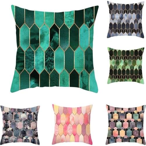 Nordic Golden Silk Granite Pattern Pillowcase Living Room Decoration Cushion Cover Home Textiles Prints Cover For Pillow 45*45cm