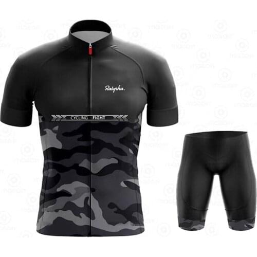 2021 new summer sports cycling suit mens quick-drying breathable road bicycle silica gel cushion set