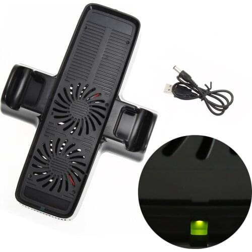 Cooling Fan with Dual Dock Stand for XBOX 360 Game Controller Game accessories cooling accessories system for xbox 360 cooling