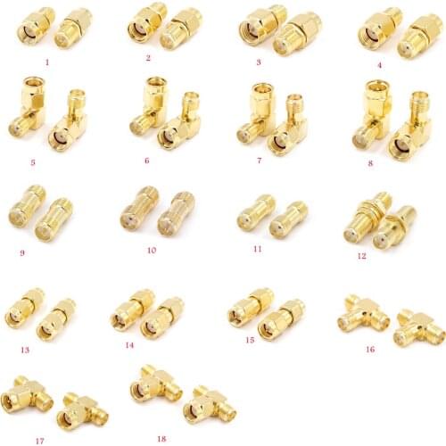 1PCS RP SMA Male Female to RP SMA Male Female Adapter RF Coax Coupling Nut barrel Connector Converter For WIFI 4G Antenna