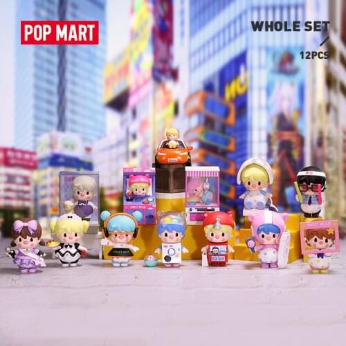 POP MART Whole Set Sweet Bean Akihabara Series Blind Box Collectible Cute Action Kawaii Animal Toy Figures Free Shipping