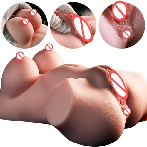 Real Skin Texture 3D Big Breast Dolls Realistic Hip Vagina Pussy Anus Male Masturbator Adults Masturbation For Men Sex Toy 3