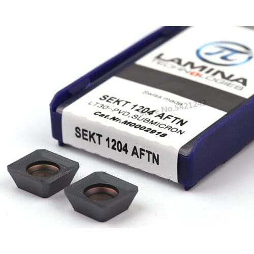 SEKT1204 AFTN LT30 100% Original Milling Insert carbide Lathe Milling Turning Tools inserts SEKT1204 Blade cutter CNC Machining