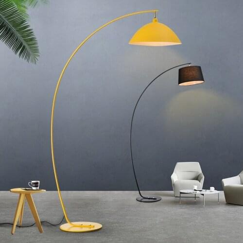 Modern creative atmosphere northern Europe light luxury living room mahjong table arc fishing study decoration large floor lamps