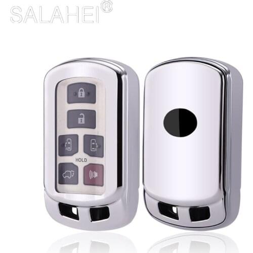 TPU Car Key Holder Cover Case Shell Decoration For Toyota Sienna 2018 2019 2020 Key Bag Protector Accessories Smart Key Covers