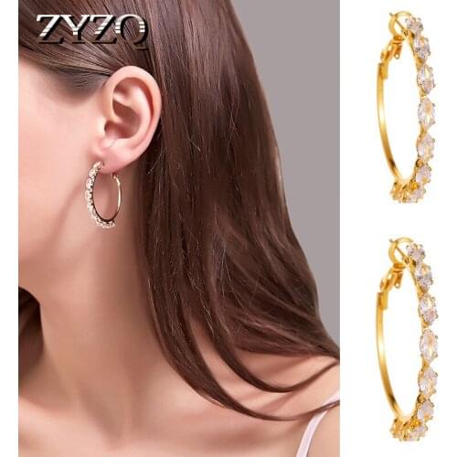 ZYZQ Fashion Big Earrings Personality Exaggeration Hollow Simple Geometric Women Earrings
