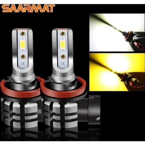 2pcs Plug and play High power Fog lights H8 H11 H9 HB3 HB4 9006 9005 LED Bulb 12V 20W Golden Front fog lights Car Lamp Bulb