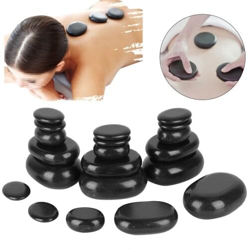 20Pcs/Set Massage Stone Basalt Stone Beads Massager Natural Hot compress SPA Release Physical Tension Foot Massage Health Care