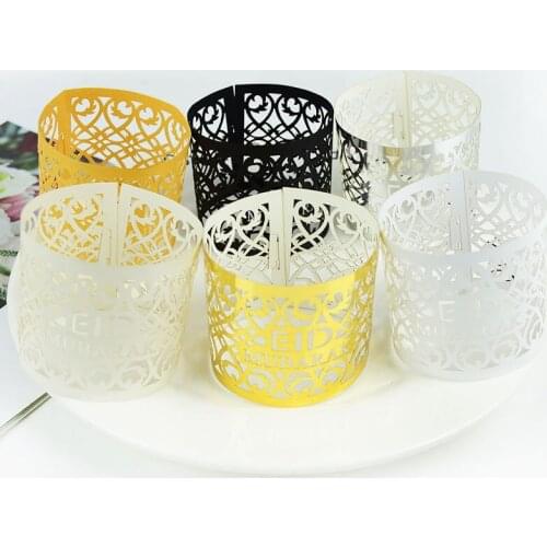 20pcs Kareem Ramadan Eid Mubarak Napkin Holder Muslim Ramadan Festivcal Party Table Decoration Eid AL Adha Gift