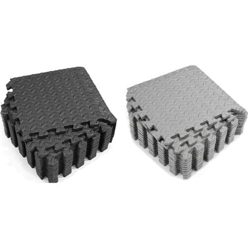 24Pcs Mats and Home Gym Floor Foam Floor Mats Exercise Mat Floor Matt for Floors Foam Flooring Tiles Gray & Black