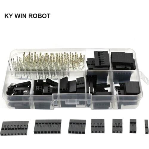 310pcs/set Dupont Wire Jumper Pin Header Connector Housing Kit Male Crimp Pins+Female Pin Connector Terminal Pitch With Box