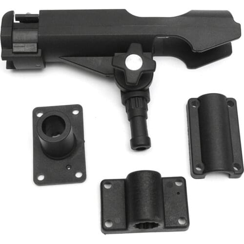 4 Pieces / Set Adjustable Side Rail Mount Boat Fishing Pole Rod Holder for Canoe Kayak Dinghy Fishing Inflatable Boat Accessory