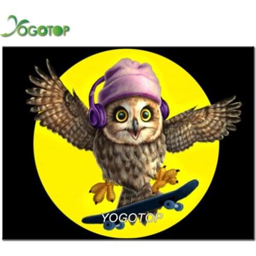 Diy,Diamond Embroidery Full Set cute Owl bird Diamond Mosaic Animal Art Diamond Painting New Arrival Rhinestones Picture YY1597