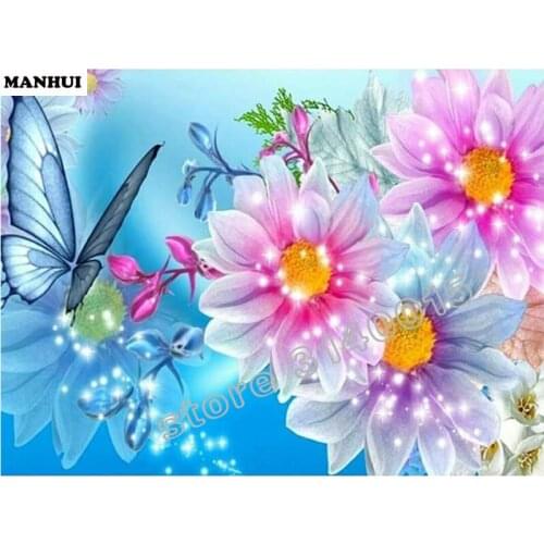 Diamond Painting Gorgeous Flowers DIY 5d Daimond Painting Embroidery Kits Mosaic Diamond Full Compilation Needlework BEC201