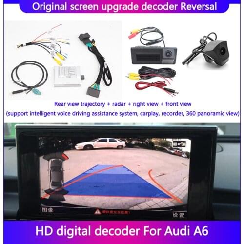 Systeme De Decodeur De Recul For Audi A6 Camera De Stationnement Arriere Radar Front View Support Carplay Recorder 360 Panorama