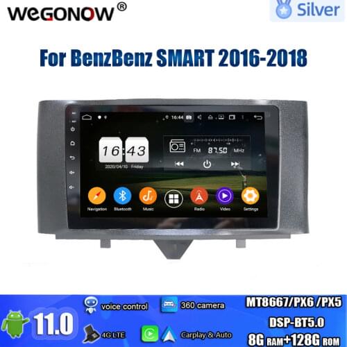 Wireless Carplay DSP IPS PX6 Android 10.0 4G+ 64G Car DVD Player RDS Radio GPS Bluetooth For Benz SMART 2011 2012 2013 2014 2015
