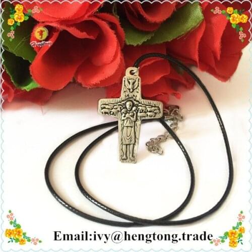 Hot sale free ship cheap silver alloy metal catholic rosary crucifix cross, wax cord religious rosary necklace wholesale