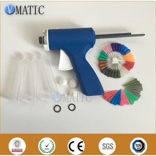 Free Shipping Plastic 10Cc/Ml Dispensing Barrel Caulking Gun With Syringe & Needles