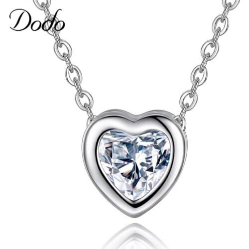 Long Chain Simple Heart Chain Pendant Necklace Silver Color Love Collares Ethnic Choker Necklace Women Jewelry Gift Collier N149