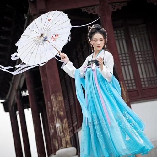 Elegant Hanfu Dress Tang Dynasty Robe Chinese Traditional Ancient Costume Female Tang Suit Dance for Stage Performance DWY2824